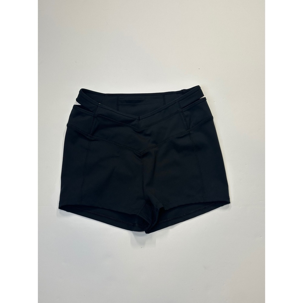 FP Movement Free People Righteous Bike Shorts Black Crossover V-Waist Small